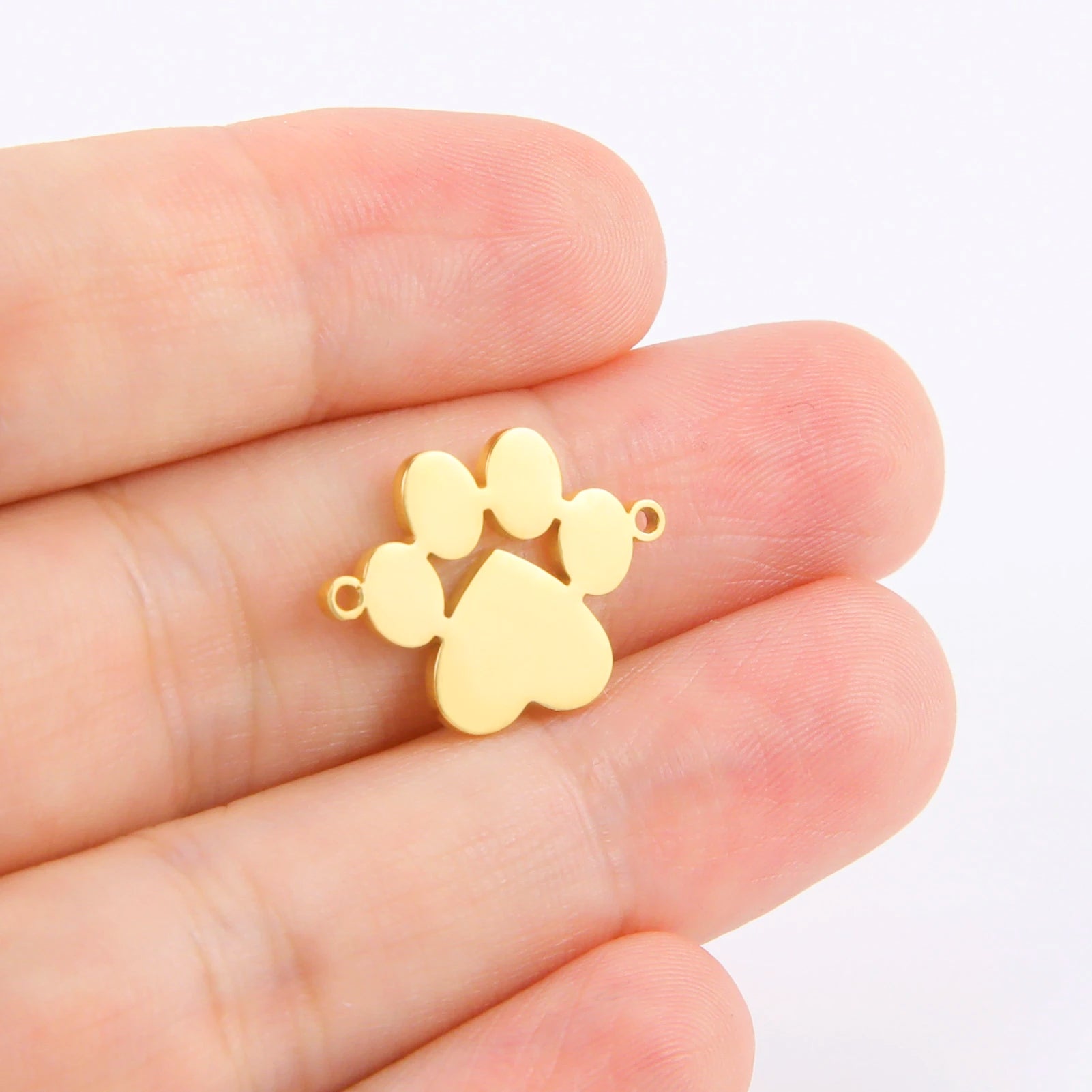 Paw Heart Charm Set - 10 pieces