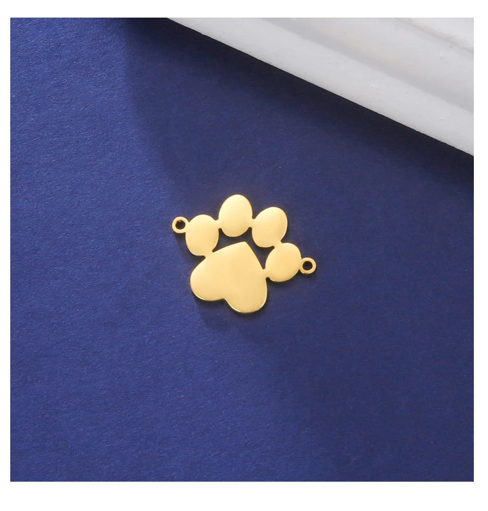 Paw Heart Charm Set - 10 pieces